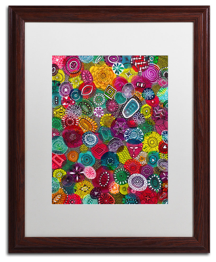 Hello Angel ''Autumn Jewels'' Art, Wood Frame, White Mat, 20x16