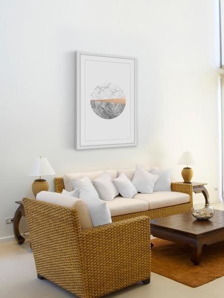 "Pink Sliver II" Framed Painting Print, 30"x45"