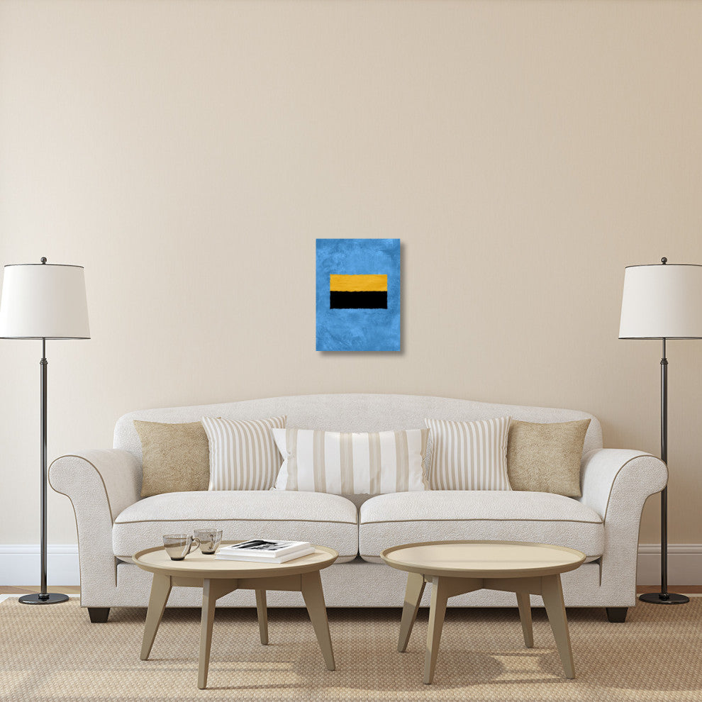 "Blue And Square Theme 1" Fine Art Print