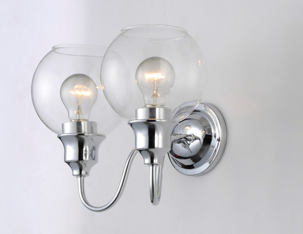 Maxim 1112 Ballord 2 Light 14"W Bathroom Vanity Light - Polished Chrome