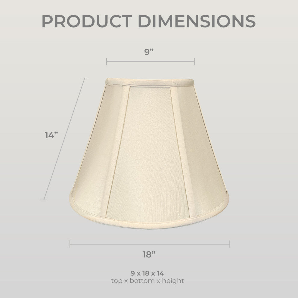Royal Designs Deep Empire Bell Lamp Shade, Beige, 9x18x14, Single