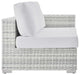 Lounge Loveseat Sofa, Rattan, Wicker, Gray White, Modern, Outdoor Patio