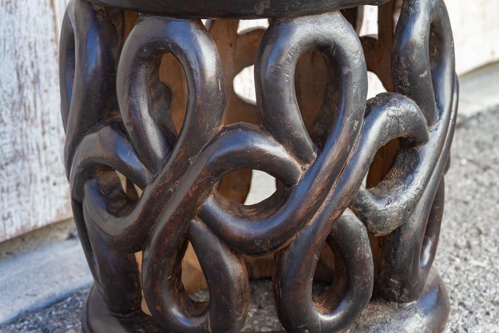 Unique Figural Carved Bamileke Stool