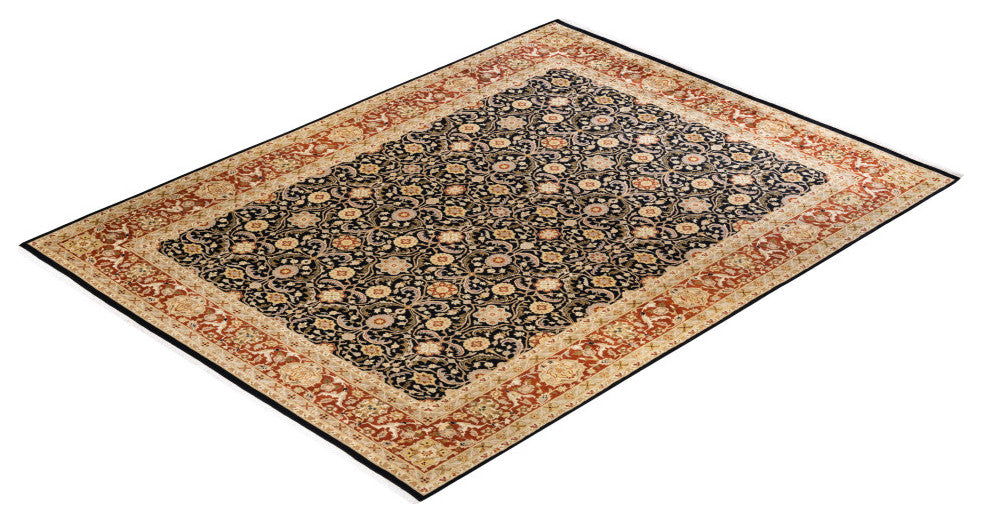 Mogul, One-of-a-Kind Hand-Knotted Area Rug Black, 9'2"x12'2"