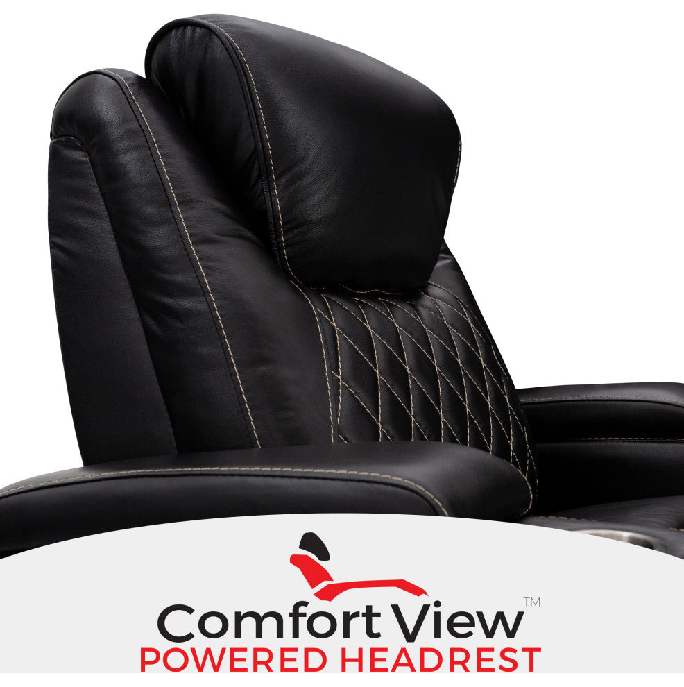 Seatcraft Muse Home Theater Seating, Black, Row of 2