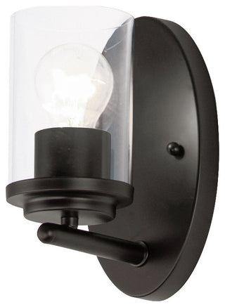 Maxim 10211CL Corona 8" Tall Bathroom Sconce - Black