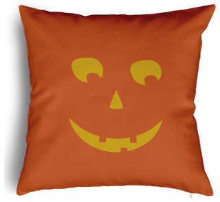Halloween JackoLanternRight Accent Pillow with Removable Insert, Nutmeg, 20"x20"