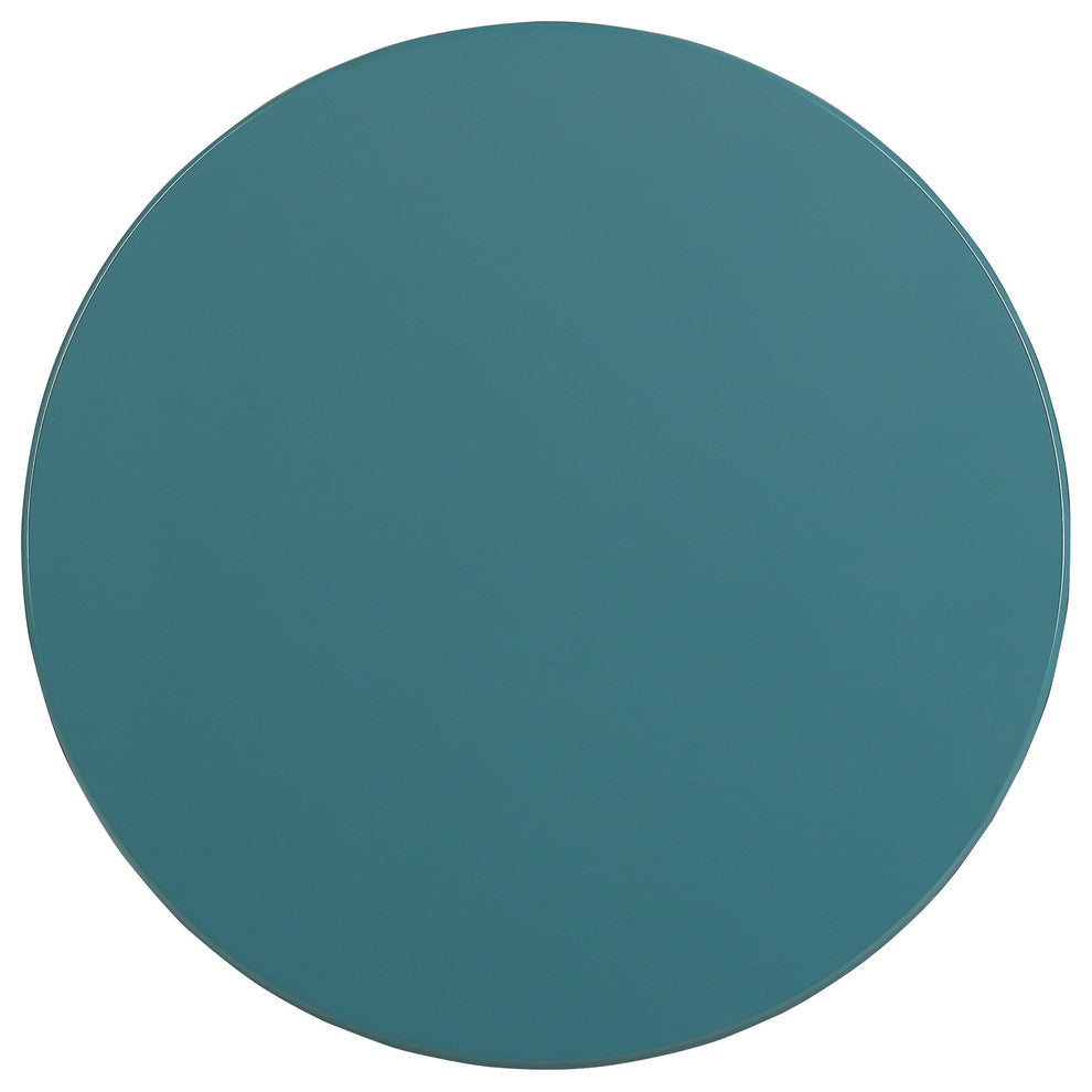 Urban Designs Portici Wooden Accent Side Table, Teal