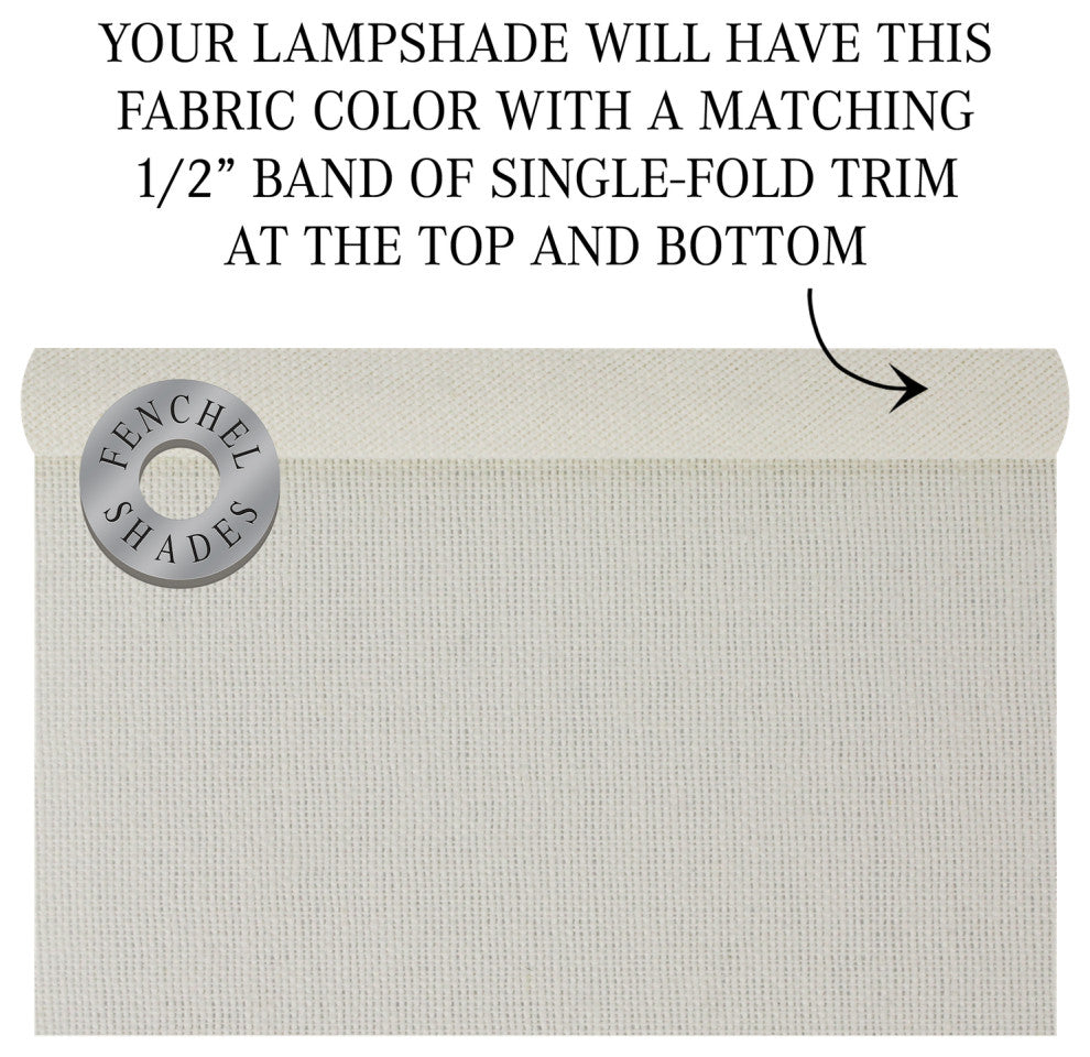 Fenchel Shades 18"x18"x12" Drum Lamp Shade, Linen Cream