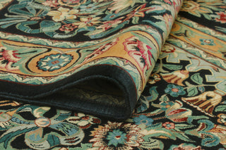 Pak-Persian Dua Black/Light Green Rug, 9'1x12'7