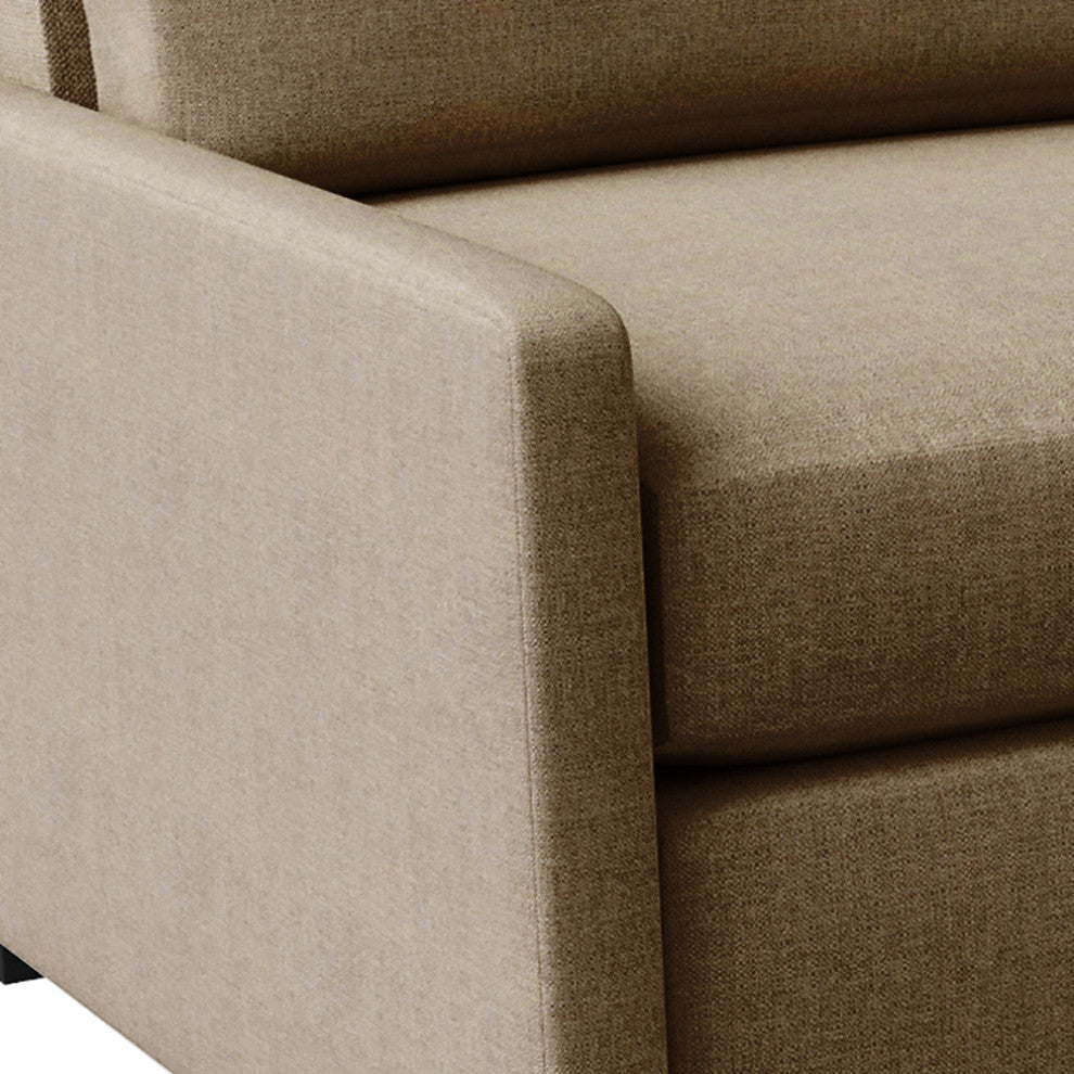 Nativa Interiors Kimpton 79" Sofa, Brown, Depth: Deep Plush
