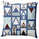 Merry Susan Decorative Throw Pillow, Medium Blue, 18"x18"