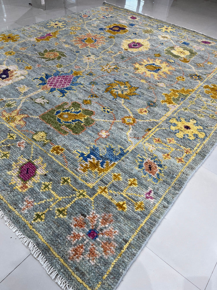 Gray Oriental Classic Agra Area Rug