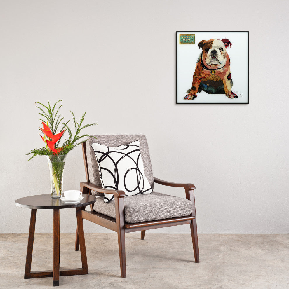 "Men's Best Bully"  Printed Wall Art Framed With Black Anodized Aluminum