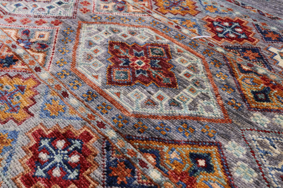 Handmade Khorjin Super Kazak Wool Rug 4' 11" X 6' 7" - Q12379