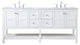 Elegant VF16572DWH 72"Double Bathroom Vanity, White