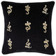 Surya Vida VID-002 18"x18" Pillow Cover, Black/White/Bright Yellow