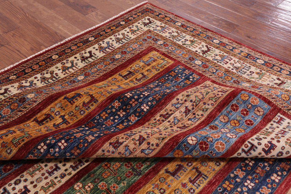 8' 3" X 10' 0" Persian Gabbeh Tribal Hand-Knotted Rug Q5240