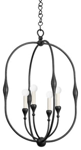 Baltic 20.25" Wide Aged Iron Outdoor Pendant