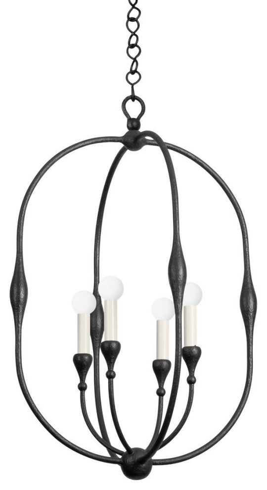 Baltic 20.25" Wide Aged Iron Outdoor Pendant