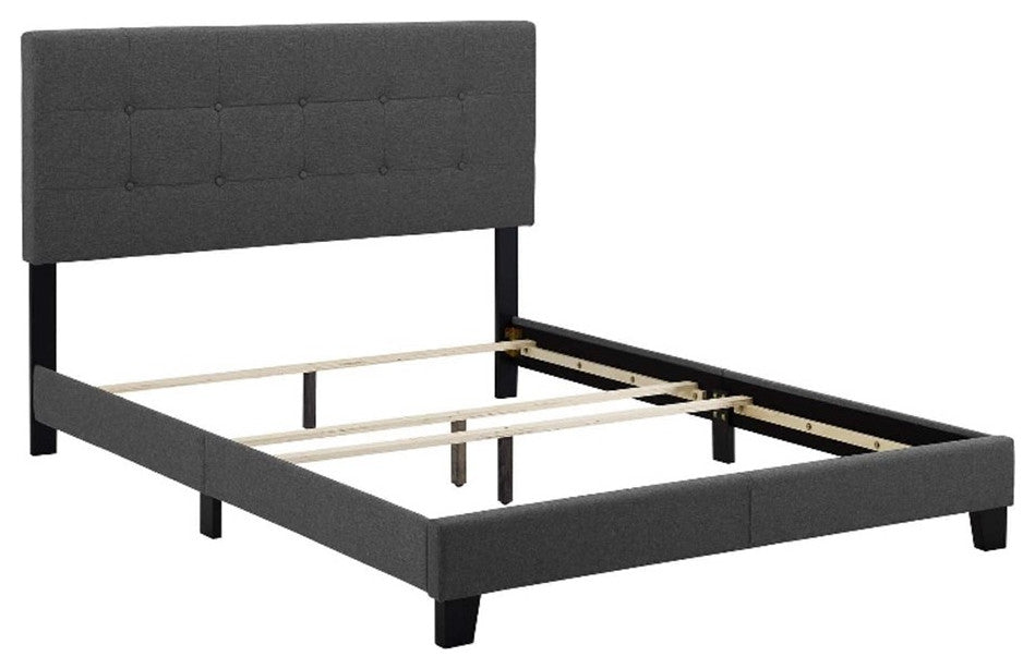Modway Amira Full Modern Upholstered Polyester Fabric Bed in Gray