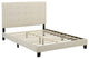Modway Melanie Full Tufted Button Upholstered Fabric Platform Bed in Beige