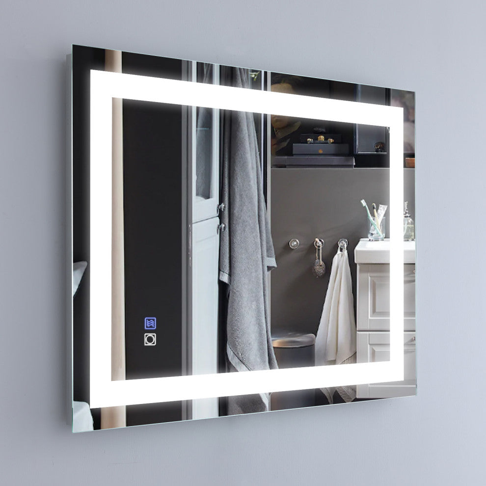 28x36 In. Smart Touch Dimmable Anti-Fog LED Vanity Mirror
