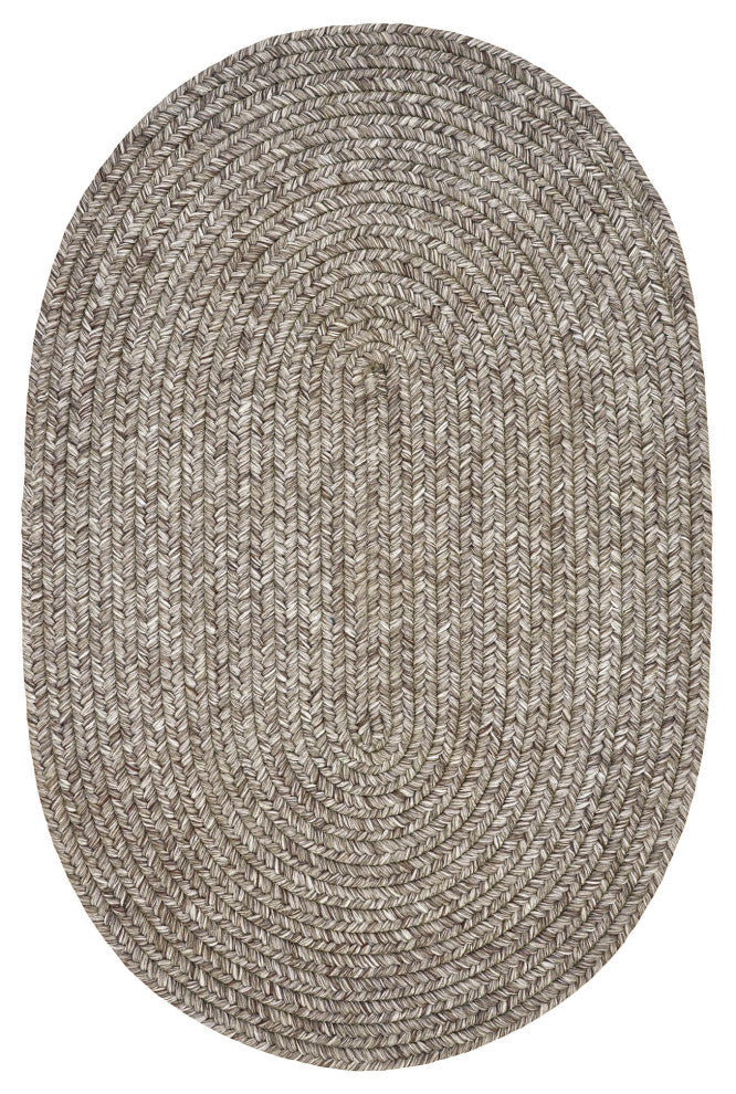 Homespice Decor Slate Indoor/Outdoor Braided Rug 20"x30" Oval