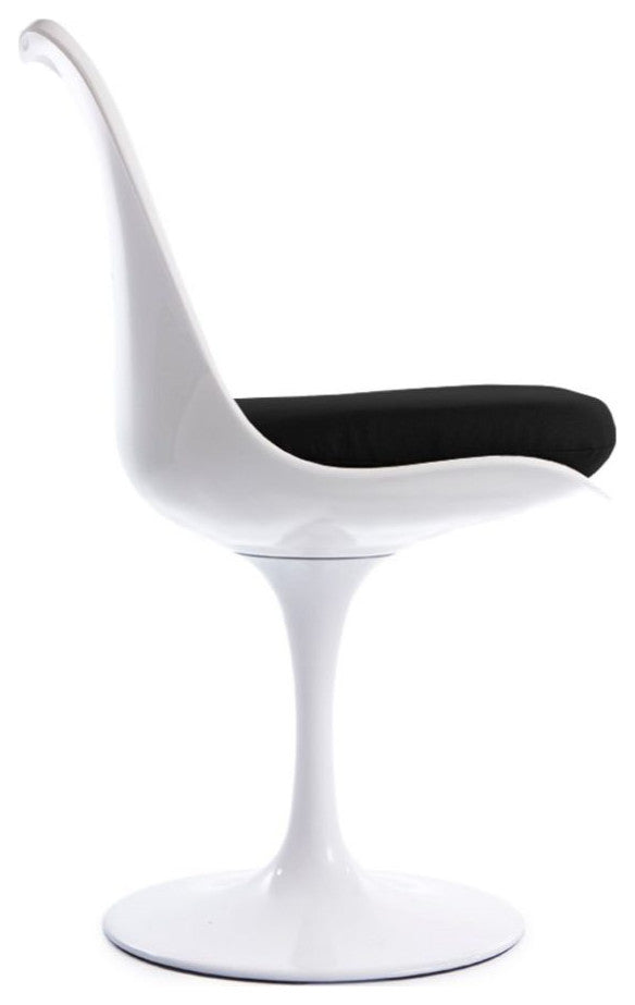 Tulip Chair Armless Chair, Black