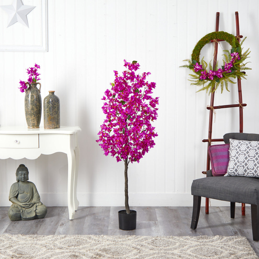 5' Bougainvillea Artificial Tree