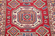 Hand-Knotted Oriental Pakistani Kazak Traditional Area Rug Wool, Red, 5'1"X3'3"