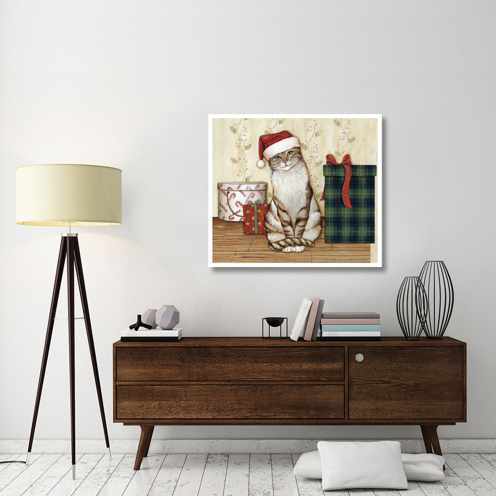 "Christmas Kitty III" Digital Paper Print by David Carter Brown, 42"x37"