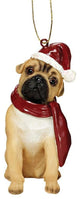 Pug Holiday Dog Ornament Sculpture