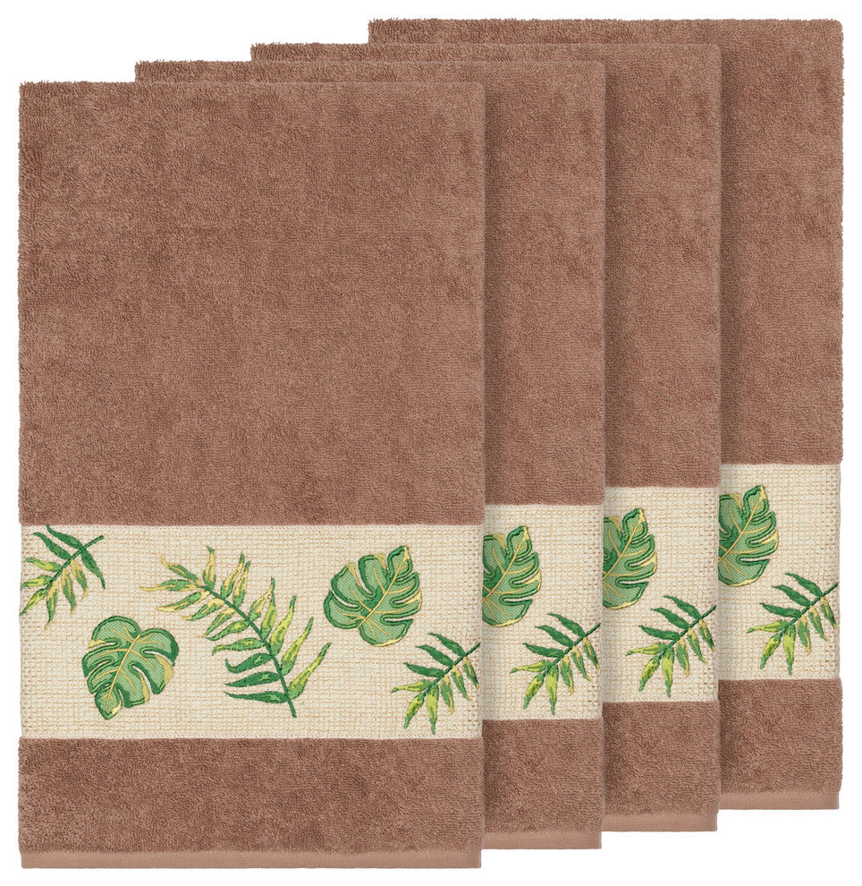 Zoe 4 Piece Embellished Bath Towel Set