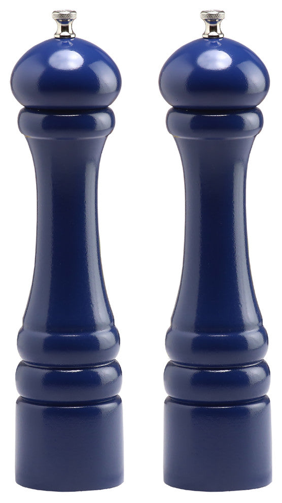 Chef Specialties Pro Series Pepper and Salt Mill Set, Blue, 10"