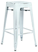 Bristow Metal Barstools, Set of 2, Antique White, Height: 26.25"
