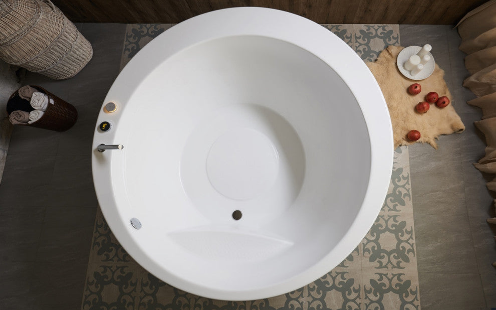 Aquatica Pamela White Freestanding Acrylic Bathtub