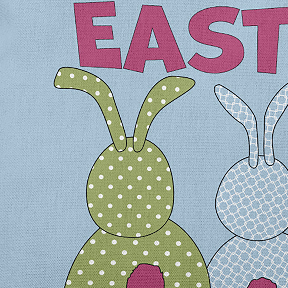 Hoppy Easter Polyester Indoor Pillow, Blue, 20"x20"