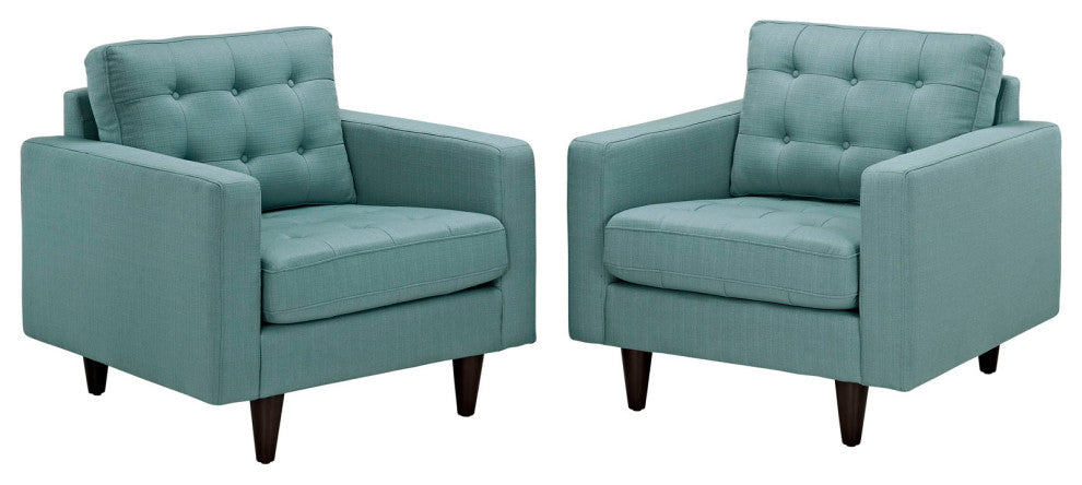 Modern Laguna Empress Armchair Upholstered Set of 2