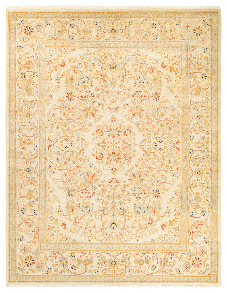 Alyssa, One-of-a-Kind Hand-Knotted Area Rug Ivory, 8'2"x10'4"