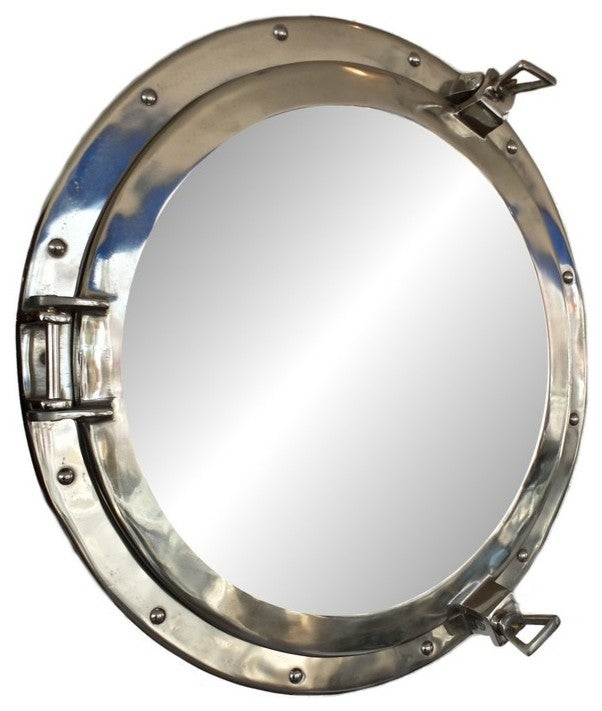 Deluxe Class Porthole Mirror, Chrome, 20''
