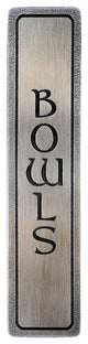"BOWLS" Pull Antique Pewter (Vertical)