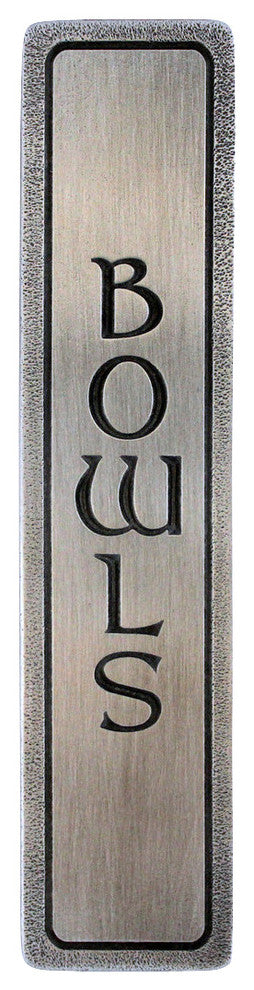 "BOWLS" Pull Antique Pewter (Vertical)