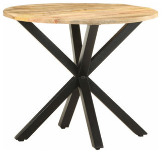 vidaXL Side Table Round End Table Living Room Coffee Table Solid Wood Mango