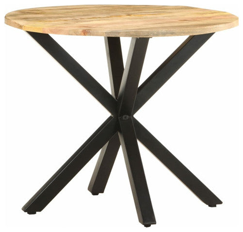 vidaXL Side Table Round End Table Living Room Coffee Table Solid Wood Mango
