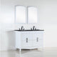48" Double Sink Vanity, White With Black Galaxy Top