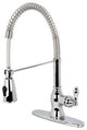 Gourmetier Single-Handle Pre-Rinse Kitchen Faucet, Polished Chrome