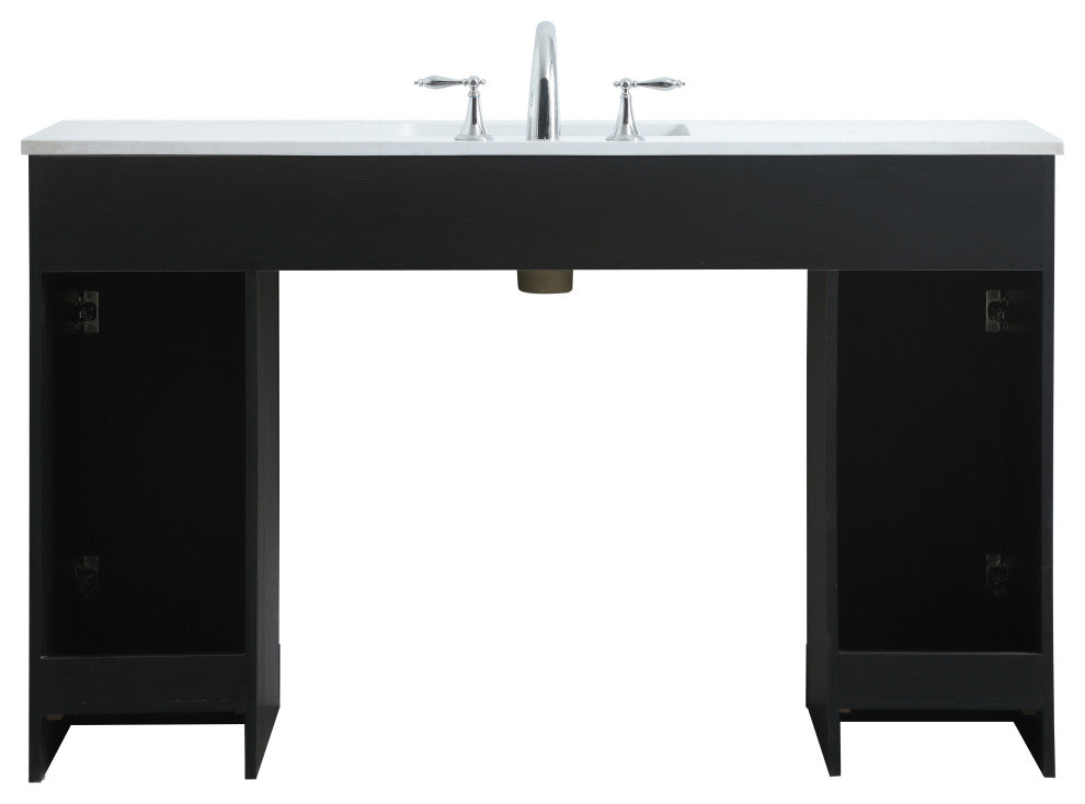 54" ADA Compliant Bathroom Vanity, Black