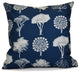 Field of Trees Floral Print Pillow, Blue, 20"x20"