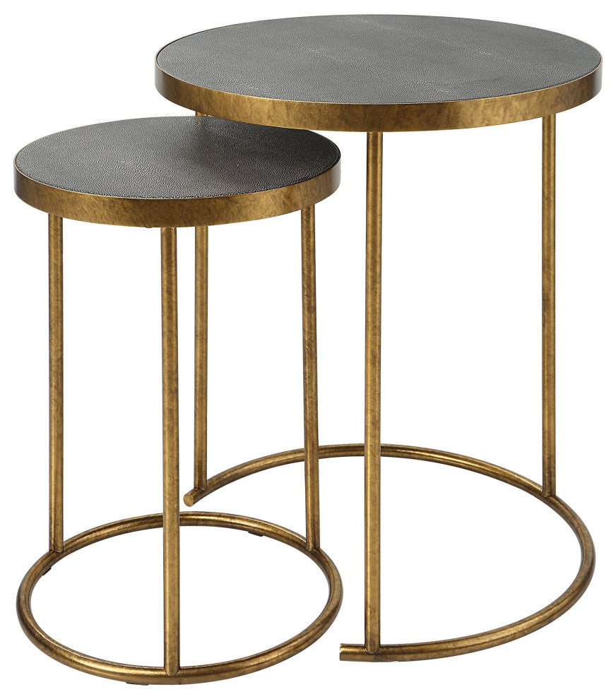 Uttermost Aragon Brass Nesting Tables, Set of 2